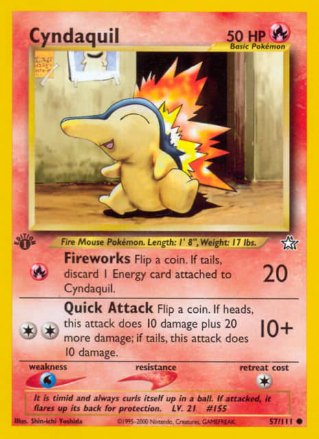 Cyndaquil (Jumbo) (57) — Neo Genesis