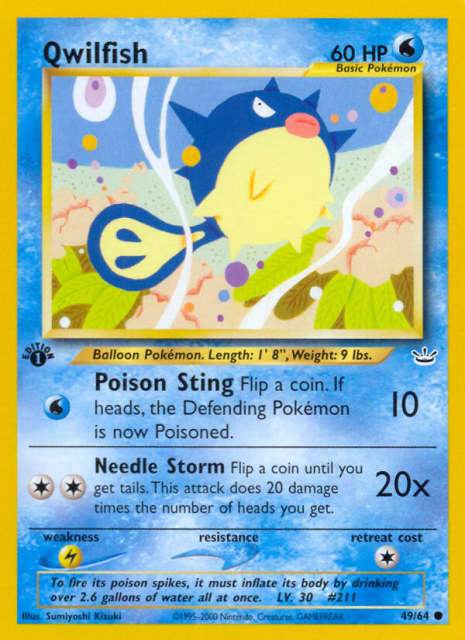Qwilfish (First Edition) (49) — Neo Revelation