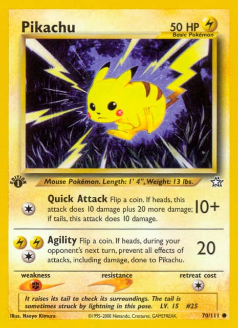 Pikachu (First Edition) (70) — Neo Genesis