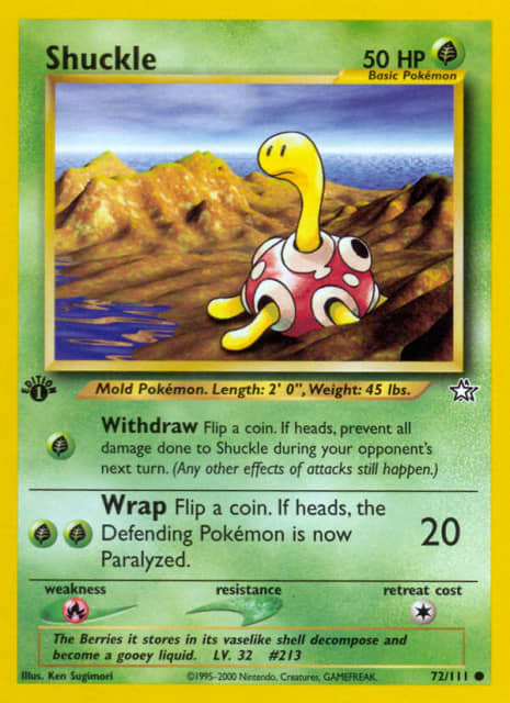 Shuckle (First Edition) (72) — Neo Genesis