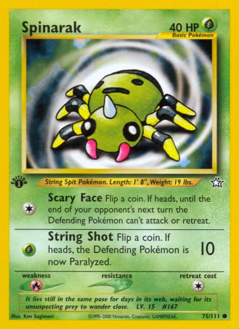Spinarak (First Edition) (75) — Neo Genesis