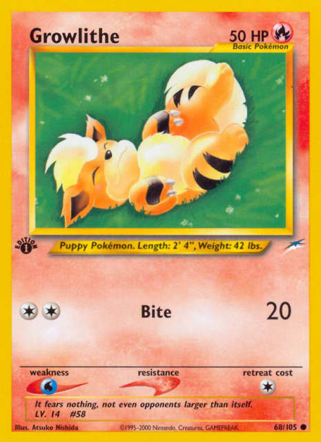 Growlithe (Unlimited) (68) — Neo Destiny