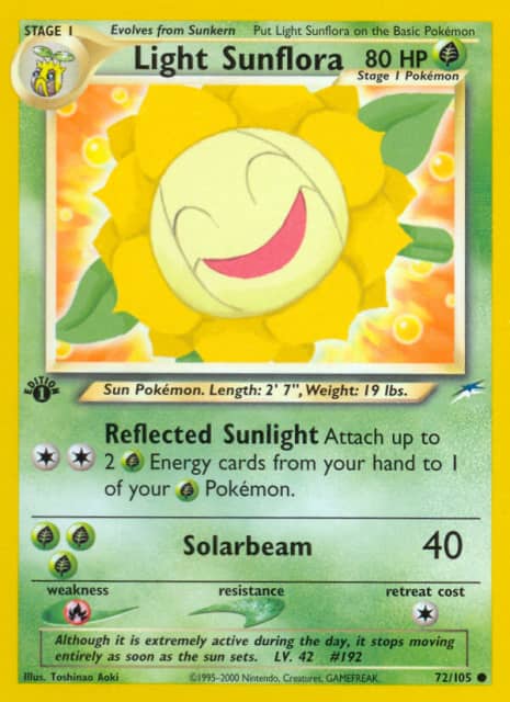 Light Sunflora (First Edition) (72) — Neo Destiny