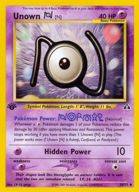 Unown [N] (Unlimited) (50) — Neo Discovery