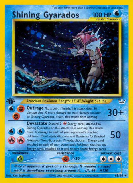 Shining Gyarados (Unlimited Holofoil) (65) — Neo Revelation