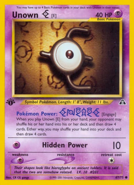 Unown [E] (Unlimited) (67) — Neo Discovery
