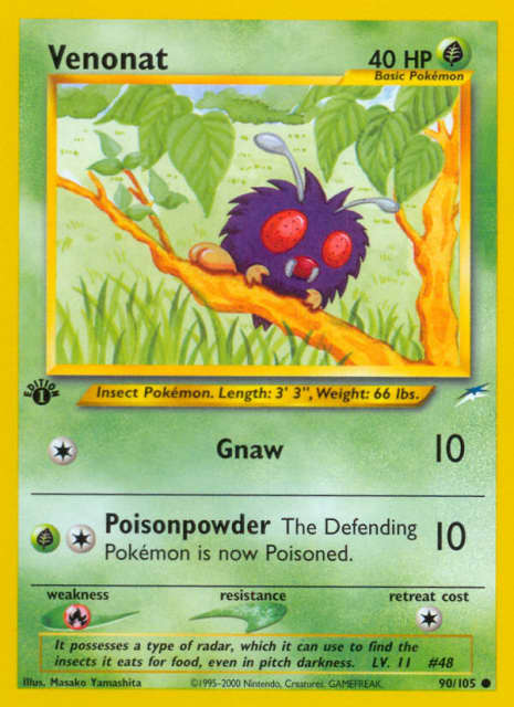 Venonat (First Edition) (90) — Neo Destiny
