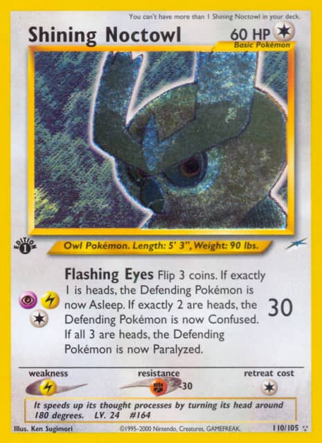 Shining Noctowl (Unlimited Holofoil) (110) — Neo Destiny