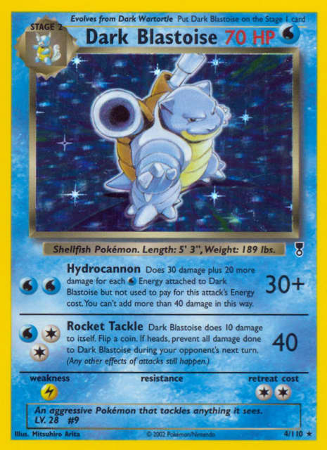 Dark Blastoise (Holofoil) (4) — Legendary Collection