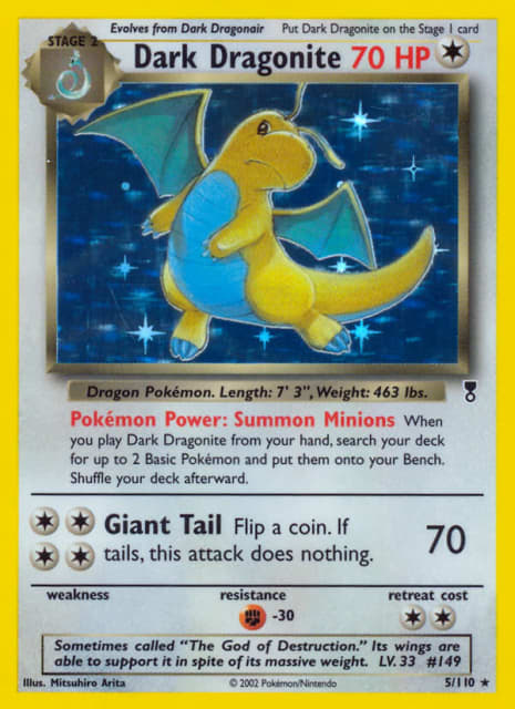 Dark Dragonite (Holofoil) (5) — Legendary Collection