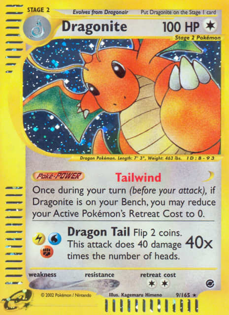 Dragonite (Holofoil) (9) — Expedition Base Set