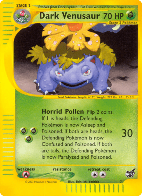 Dark Venusaur (Winner Stamp) (7) — Best of Game