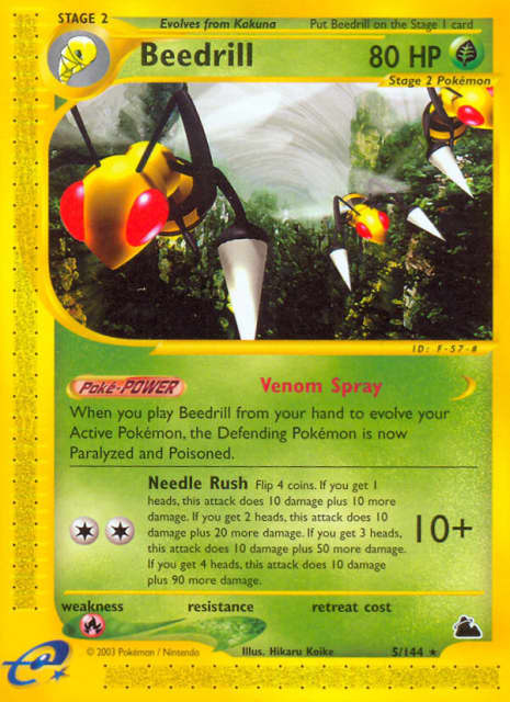 Beedrill (Reverse Holofoil) (5) — Skyridge