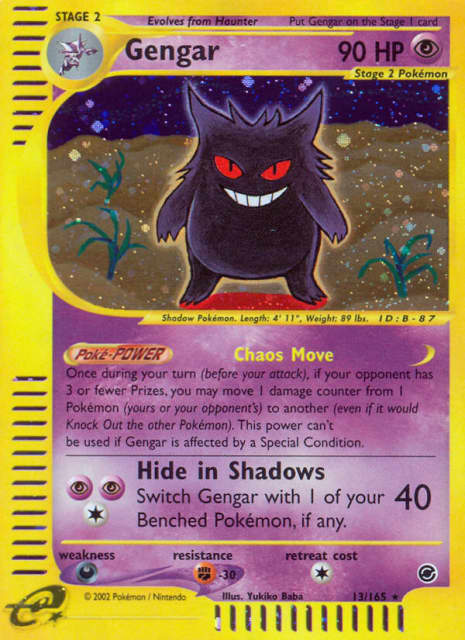 Gengar (Reverse Holofoil) (13) — Expedition Base Set