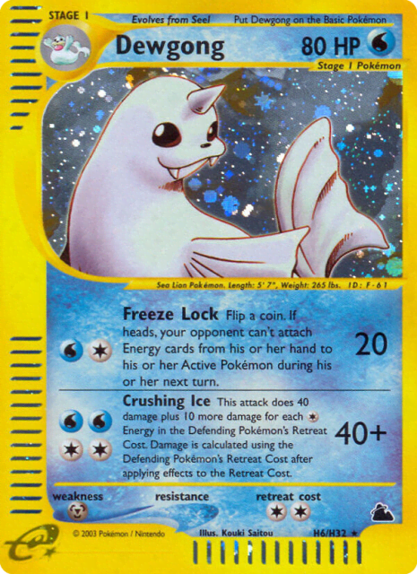 Dewgong (Holofoil) (H6) — Skyridge