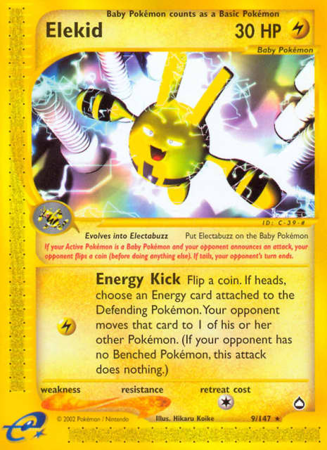 Elekid (Reverse Holofoil) (9) — Aquapolis