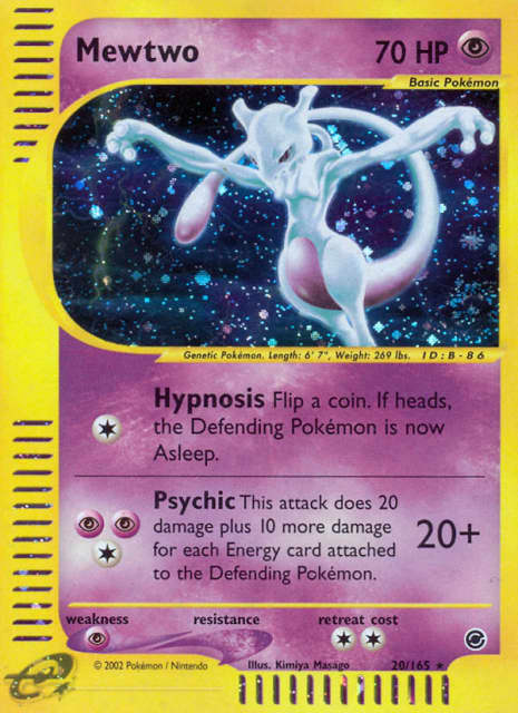Mewtwo (Reverse Holofoil) (20) — Expedition Base Set