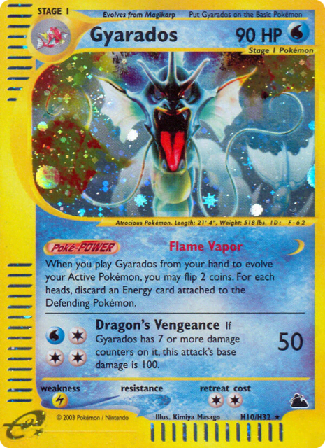 Gyarados (Holofoil) (H10) — Skyridge