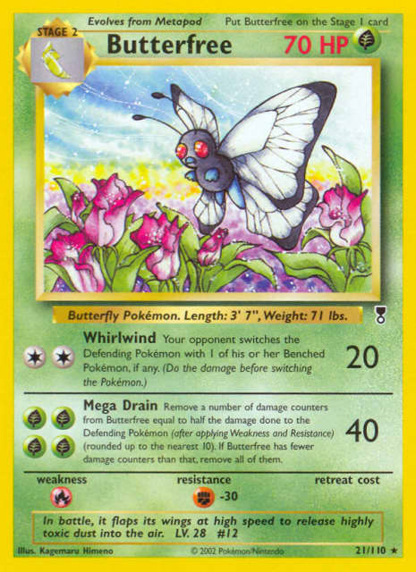 Butterfree (Reverse Holofoil) (21) — Legendary Collection