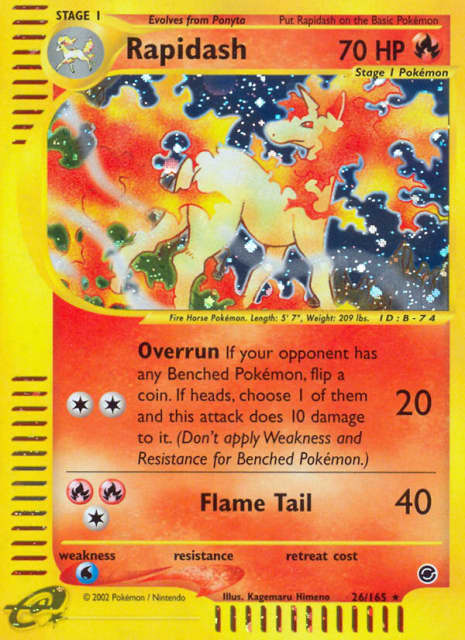 Rapidash (Holofoil) (26) — Expedition Base Set