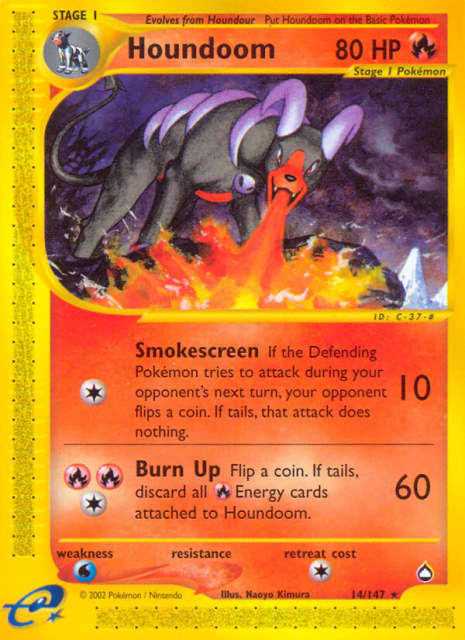 Houndoom (Reverse Holofoil) (14) — Aquapolis