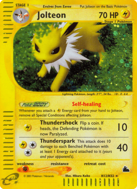 Jolteon (Holofoil) (H12) — Skyridge