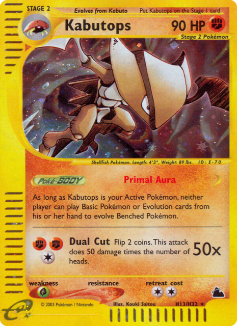 Kabutops (Holofoil) (H13) — Skyridge