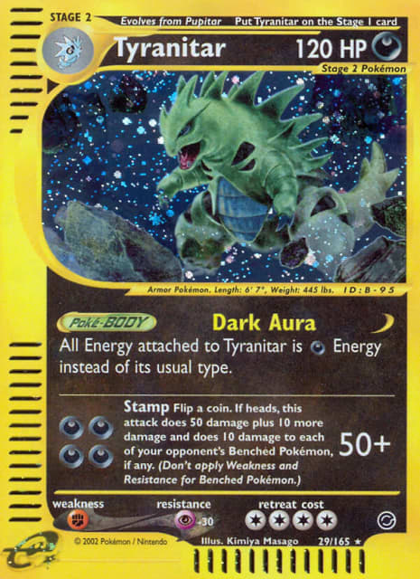 Tyranitar (Holofoil) (29) — Expedition Base Set