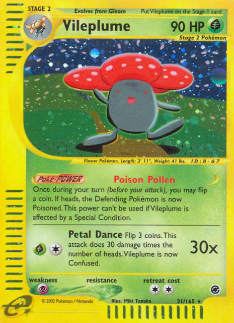 Vileplume (Reverse Holofoil) (31) — Expedition Base Set