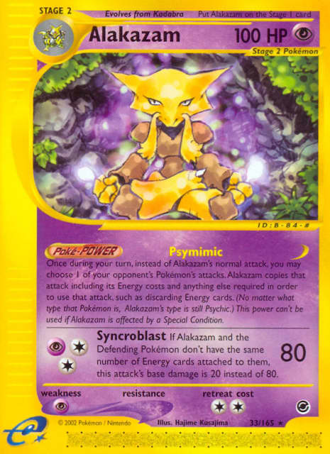 Alakazam (Reverse Holofoil) (33) — Expedition Base Set