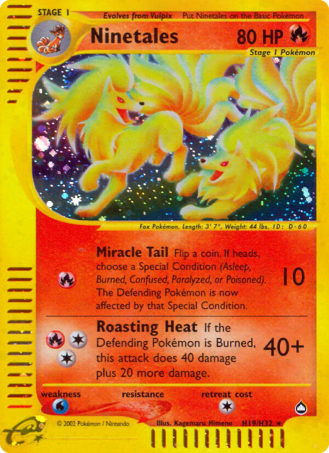 Ninetales (Holofoil) (H19) — Aquapolis