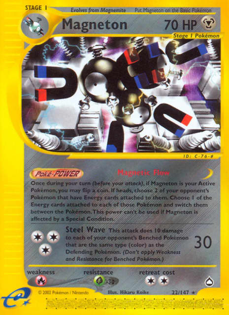 Magneton (Reverse Holofoil) (22) — Aquapolis