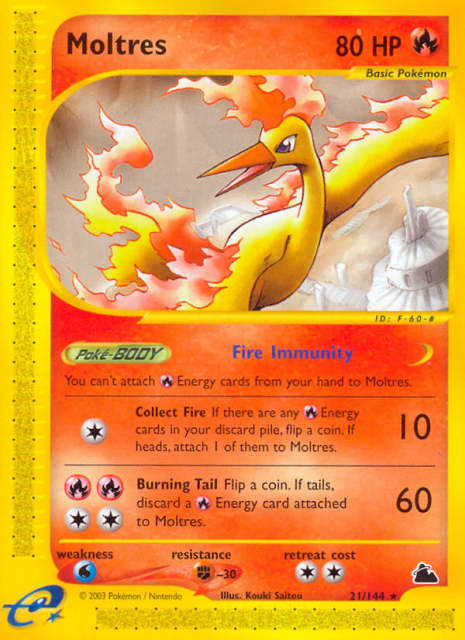 Moltres (Reverse Holofoil) (21) — Skyridge