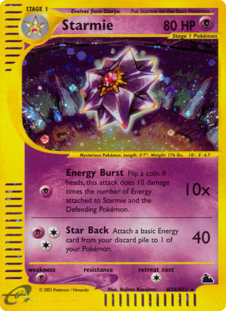 Starmie (Holofoil) (H28) — Skyridge