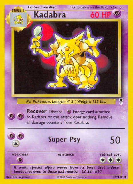 Kadabra (Reverse Holofoil) (49) — Legendary Collection