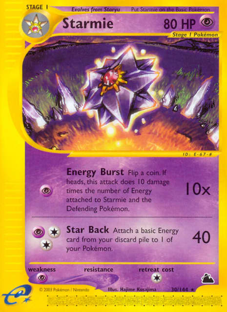 Starmie (Reverse Holofoil) (30) — Skyridge