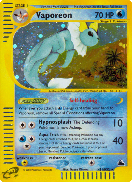 Vaporeon (Holofoil) (H31) — Skyridge