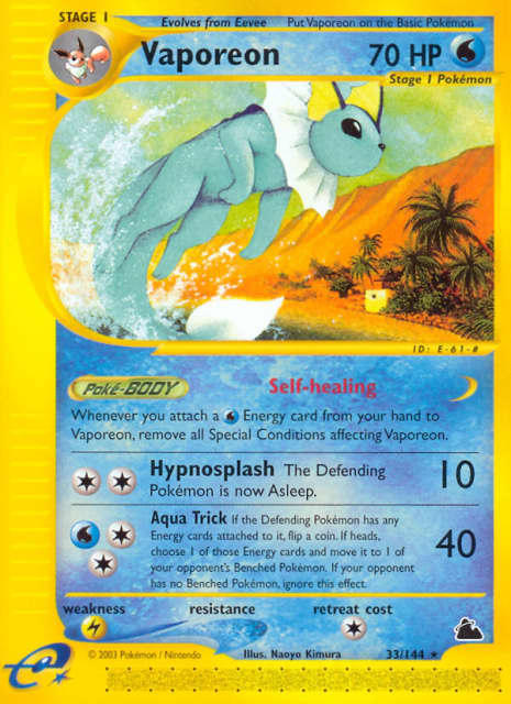 Vaporeon (Reverse Holofoil) (33) — Skyridge