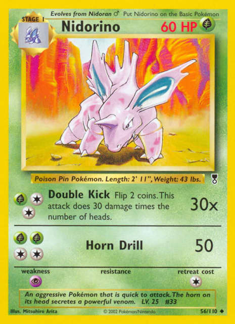 Nidorino (Reverse Holofoil) (56) — Legendary Collection