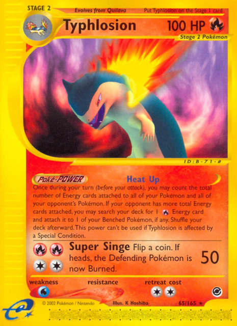 Typhlosion (Reverse Holofoil) (65) — Expedition Base Set