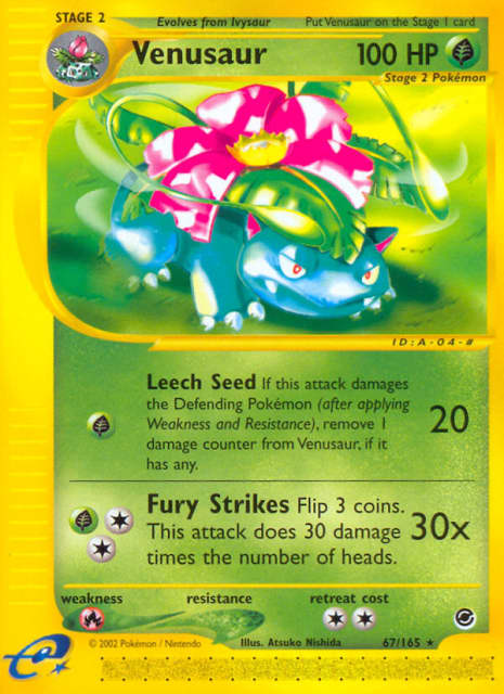 Venusaur (Reverse Holofoil) (67) — Expedition Base Set