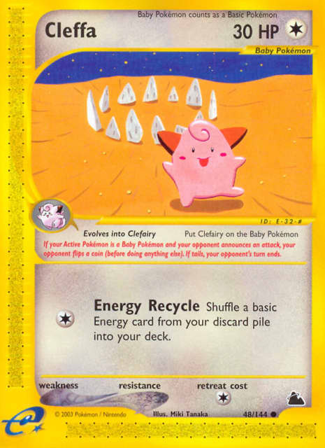 Cleffa (Reverse Holofoil) (48) — Skyridge