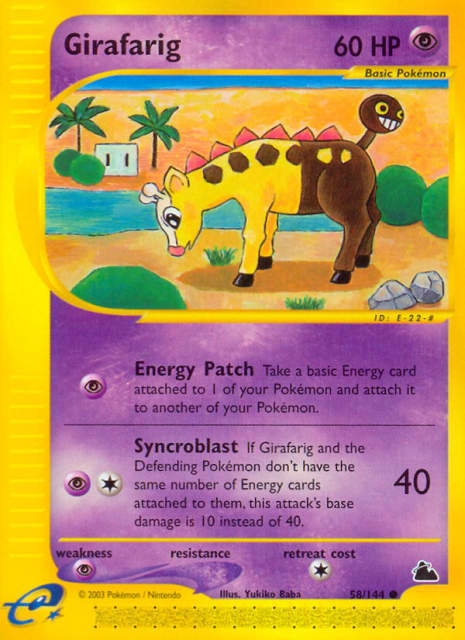 Girafarig (Reverse Holofoil) (58) — Skyridge
