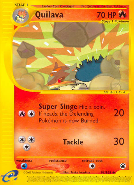 Quilava (Reverse Holofoil) (91) — Expedition Base Set