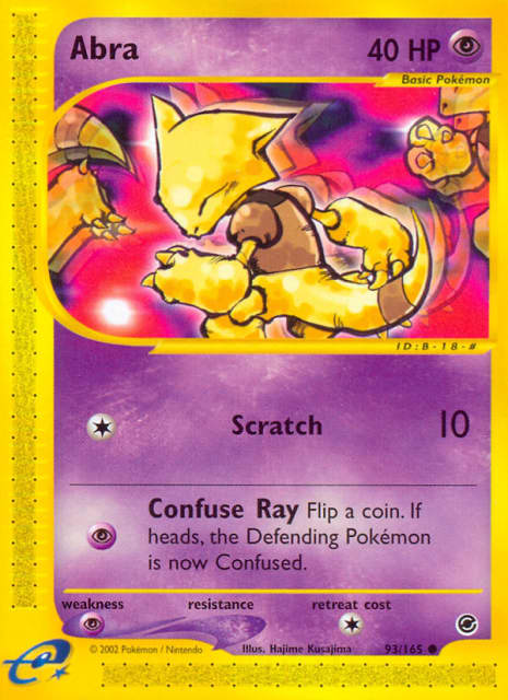 Abra (Reverse Holofoil) (93) — Expedition Base Set