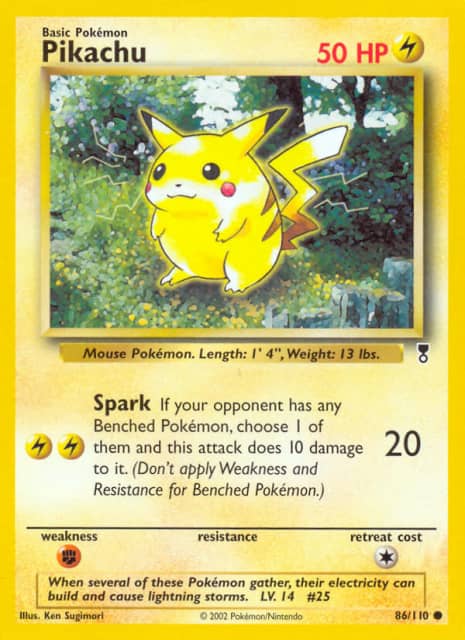 Pikachu (Reverse Holofoil) (86) — Legendary Collection