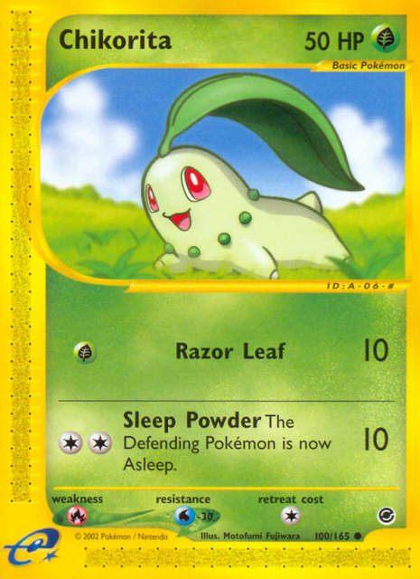 Chikorita (100) — Expedition Base Set