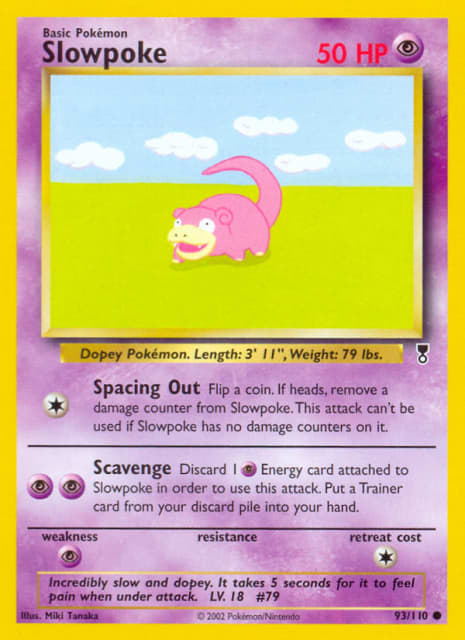 Slowpoke (Reverse Holofoil) (93) — Legendary Collection