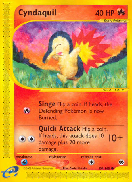 Cyndaquil (Reverse Holofoil) (104) — Expedition Base Set