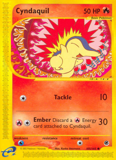 Cyndaquil (105) — Expedition Base Set
